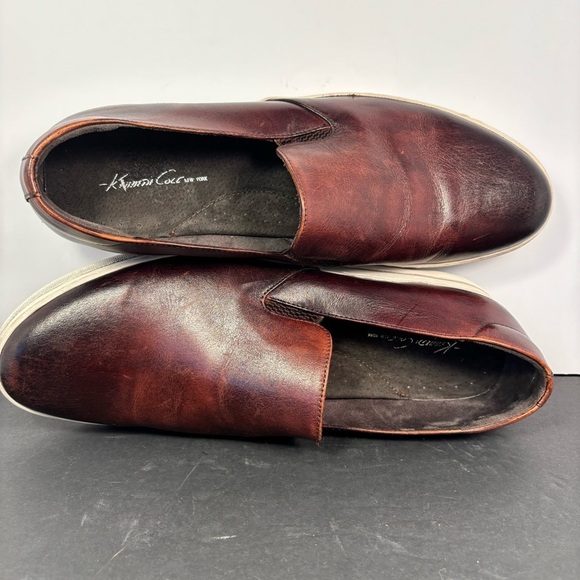 Kenneth Cole NY Leather Slip-On Sneakers Men’s Sz 13 (Fit Like 11) Brown main image 6